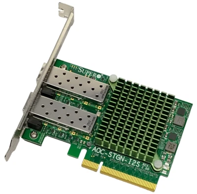 Cartão SuperMicro AOC-STGN-I2S porta dupla 10GB SFP+ 10GB alto perfil - Imagem 1 de 3