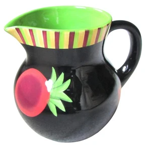 Crate & Barrel Pimienta schwarz Keramik Krug Obst & Gemüse Motiv 8" - Bild 1 von 5