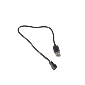 USB 2.0 A Male To 3-Pin/4-Pin Connector Adapter Cable For 5V Computer PC Fan _j - Photo 1/6