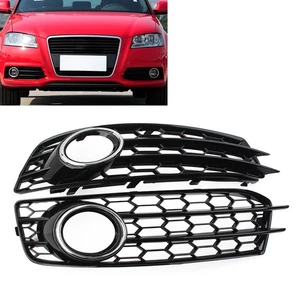 2*Bumper Honeycomb Mesh Fog Light Grill Cover For Audi A3 8P 2009-12 - Picture 1 of 7