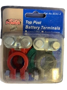 Road Power Top Post Color-Coded Battery Terminal 1 Pair 903C-2 NEW in Orig Pkg - Picture 1 of 4