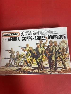 Vintage Matchbox WWII Afrika Corps 1:76 Scale Plastic Model Kit 40904 50 pieces - Image 1 of 4