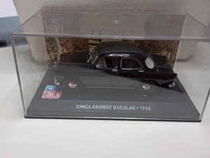 MODELLINO AUTO DIE CAST-SIMCA ARONDE BACALAN-1958-SCALA 1/43-CON PIANALE E TECA - Foto 1 di 6