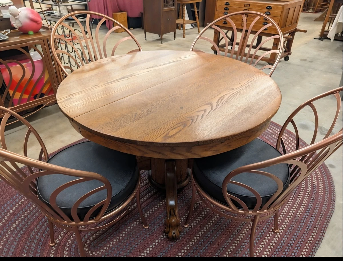 Antique Round Oak Table In Antique Tables (1900-1950) for sale | eBay