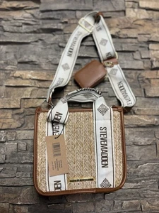 Nuevo con etiquetas Bolso Bandolera Steve Madden BWebber Lona Tweed Firma Informal - Imagen 1 de 10