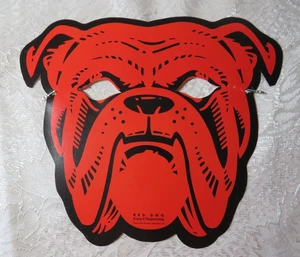 VINTAGE RED DOG BEER BREWERY PAPERBOARD FACE MASK 1990s BULL DOG - Picture 1 of 6