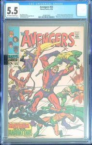 Avengers #55 - CGC 5.5 - 1st Ultron / 3rd Dane Whitman Black Knight Marvel 1968 - Bild 1 von 2