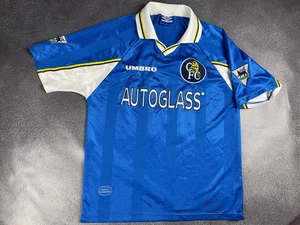 Chelsea 1997/1999 Umbro Home football shirt Soccer Jersey #14 Le Saux size M - Picture 1 of 8
