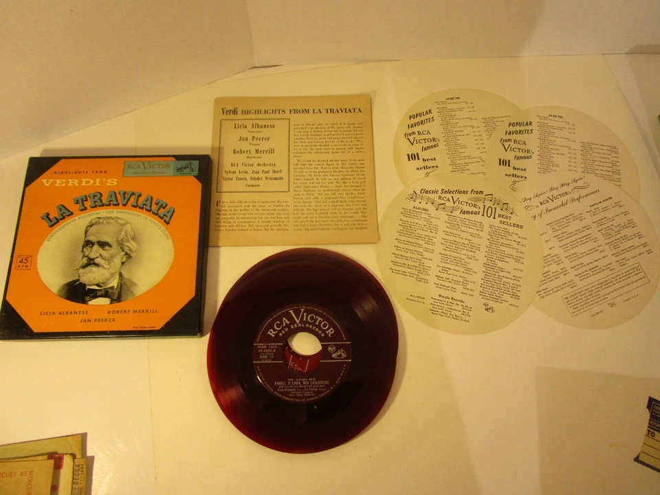 RCA Victor Red Seal Highlights from Verdi's LA TRAVIATA on 45 RPM Record Set - Image 1 of 1