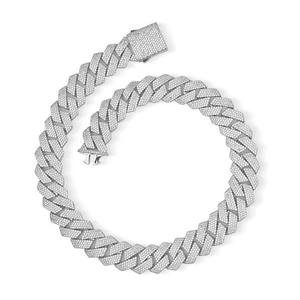 20mm Big Cuban Link Chain for Men Thick Iced Out Chain 14K Gold/Silver Plated... - Picture 1 of 7