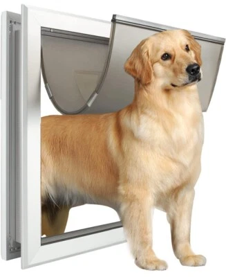 Puerta para mascotas Alluneitier XL de aluminio  Foto 1 de 4