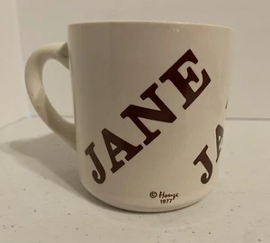 Vintage 1970’s Houze “ JANE“ Ceramic Coffee Mug USA Personalized Name - Picture 1 of 5