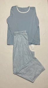 Set Pigiama Charter Club Top e Pantaloni Girocollo Blu L - Foto 1 di 4