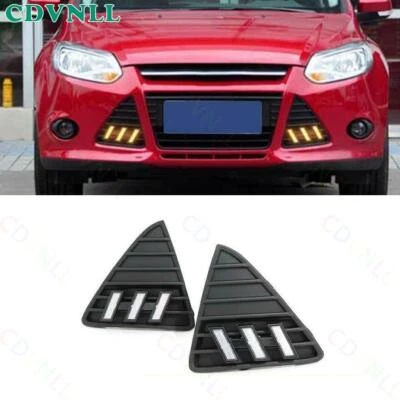 For Ford Focus 2012-2014 Front Bumper Lamp Refit LED Light Streamer Turn Light - Image 1 of 4