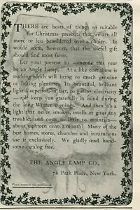 Antigua lámpara de huracán imagen fantasma de Papá Noel victoriana de Navidad 1903 anuncio 4590 - Imagen 1 de 2