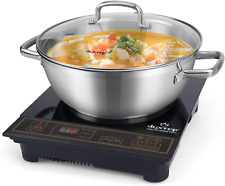 Duxtop 1800W Portable Induction Cooktop, Countertop Burner Included 5.7 Quarts