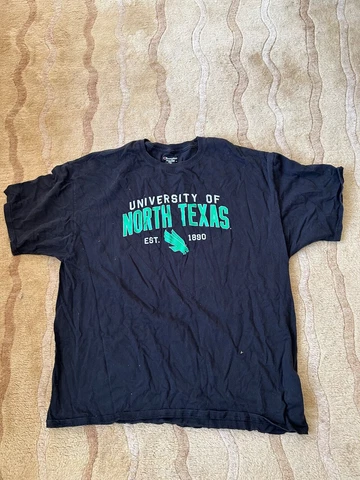 University of North Texas Mens T-Shirt Size 2XL Champion Authentic Mean Green Cover