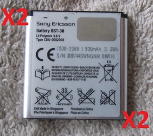 2 x Genuine Original Sony Ericsson K850I W580I Battery BST-38 - Guaranteed - Zdjęcie 1 z 4