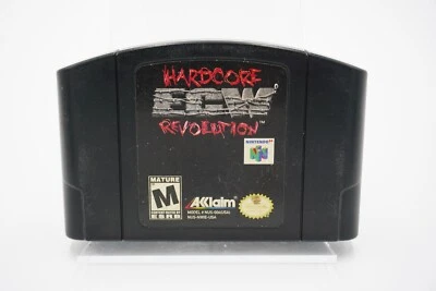 Hardcore ECW Revolution for Nintendo 64 (N64) Black Cart - AUTHENTIC + TESTED! - Image 1 of 2