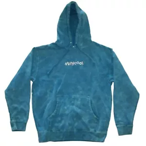 Staycool Men's Tribal Acid Wash Turquoise Hoodie with Drawstring Closure - NWT - Picture 1 of 5