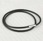 Lovely Black Rubber   Stainless Steel Cord For Pendant Or Necklace
