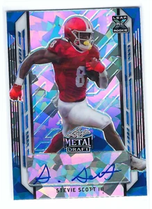 STEVIE SCOTT III 2021 LEAF METAL DRAFT FOOTBALL ROOKIE AUTO /25 - Picture 1 of 1