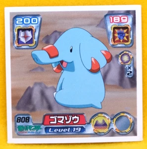Phanpy Pokemon Seal Sticker 2005 Vintage Level.19 808 Nintendo Japanese F/S - Picture 1 of 2