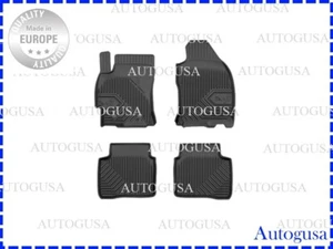NEW LHD BLACK RUBBER FLOOR MATS CAR LINERS ALL WEATHER FOR FORD MONDEO 2000-2007 - Picture 1 of 4
