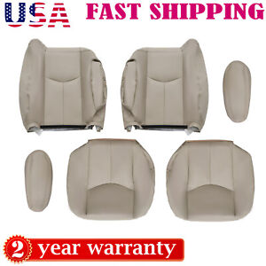 For 2003-2006 Chevy Tahoe Chevy Suburban Both Side Leather Seat Cover Light Tan