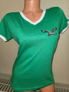 20120 Vintage Philadelphia Eagles Damen-Ringershirt "V-Ausschnitt" Fußball Trikot - Bild 1 von 1