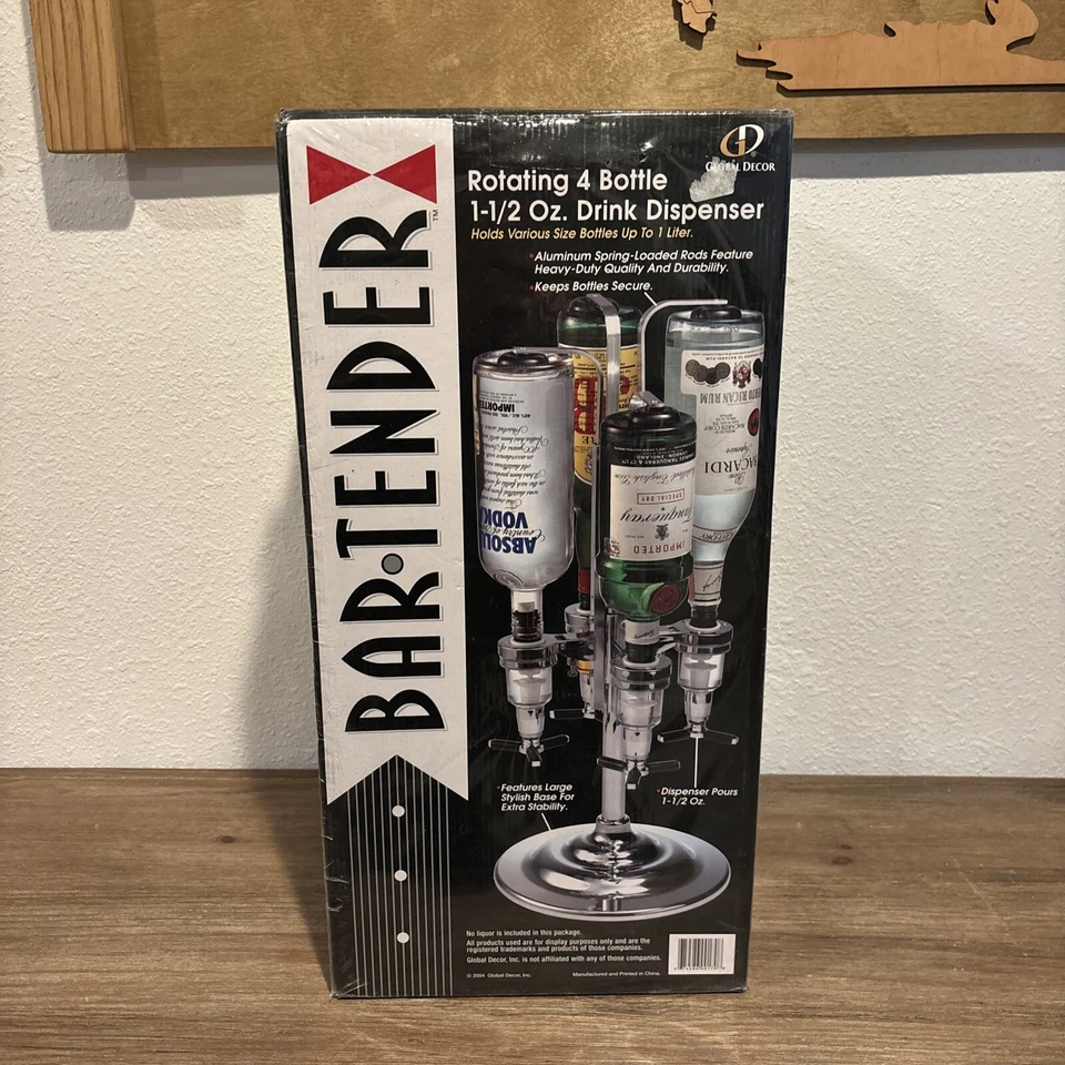 Dispensador de licor Bar-Tender 4 botellas vino cerveza alcohol bebida bar bebida SELLADO Foto 1 de 4