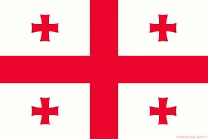 PACK OF 4 GEORGIA REPUBLIC mini flag 9" x 6" 22cm x 15cm flags - Picture 1 of 1