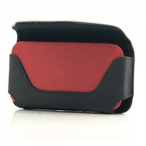 Lot/6 H30R Red Nylon With PU Leather Horizontal Pouch Wholesale - Picture 1 of 6