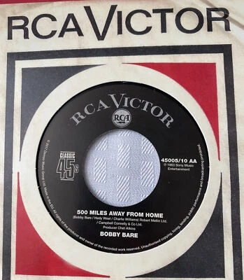 Bobby Bare 500 Miles Away From Home /The Gambler 45 NEW reissue unplayed - Image 1 of 3