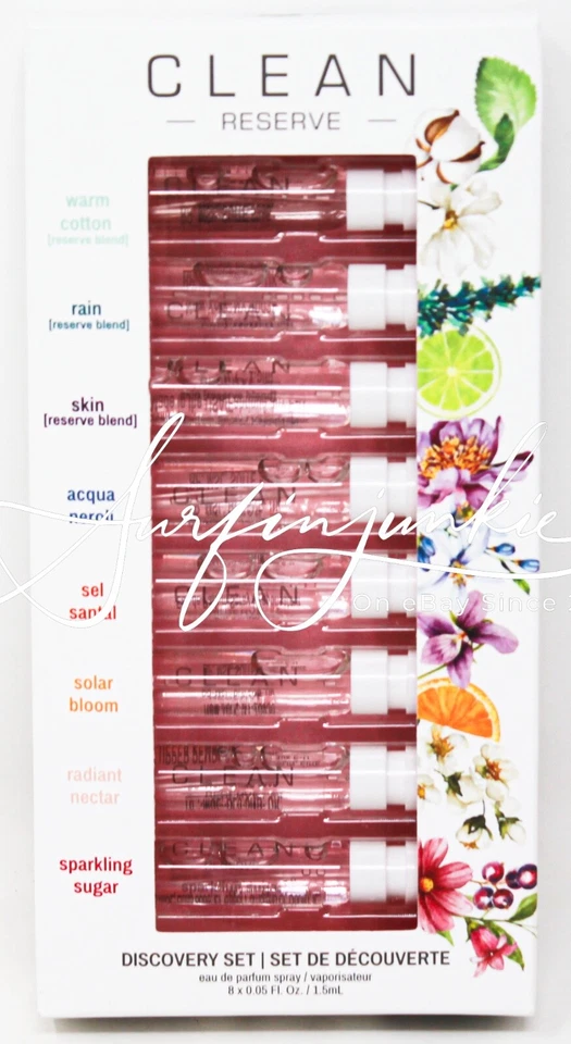 Clean Reserve Eau de Parfume Perfume Frascos Muestreador 8 piezas Juego de Regalo en Caja Nuevo Foto 1 de 1