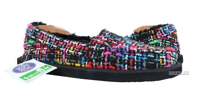Sanuk Shor-Knitty черный мульти Tweed туфли женский размер 10 - новый- - Изображение 1 из 3