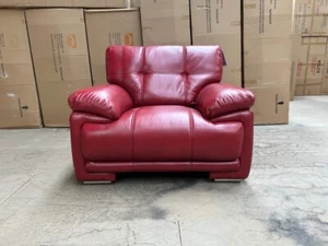 OLD STOCK CLEARANCE - Cranberry Chair Loveseat Faux Leather, unused QC Checked! - Picture 1 of 12