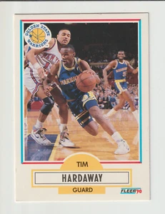 Tim Hardaway Golden State Warriors 1990-91 Fleer Basketball Rookie RC Card #63 - Picture 1 of 3