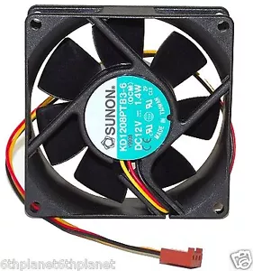 Sunon 80mm x 25mm 12v 1.4w 3 Pin Case Fan KD1208PTB3-6 - Picture 1 of 1