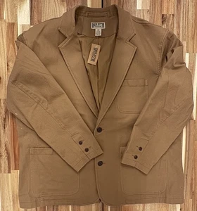 NWT Defect Duluth Trading Co  Jacket Camel Brown 3XL Holes Stains - Picture 1 of 20