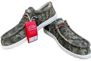 Hey Dude Wally Sox Men’s Slip-on Shoes Color Camo Olivine Size 12 - Picture 1 of 4