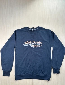 Felpa Harley-Davidson Motorcycles donna nera schiena teschio alato grafica - Foto 1 di 5