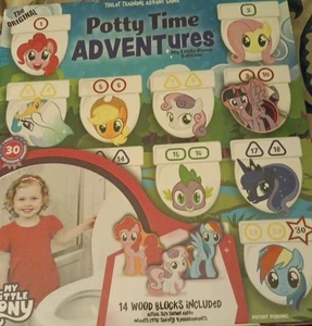 Potty Time Adventures Toddler Potty Training 14 Wooden Blocks My Little Pony - Picture 1 of 1