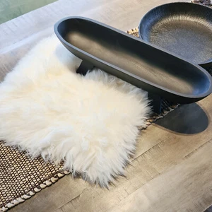 Lammfell eckig 35cm Dekofell Echtfell Sitzkissen Sitzplaid Stuhlkissen Deko Fell - Bild 1 von 39