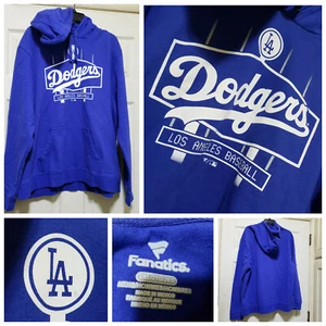 Los Angeles Dodgers Hoodie Mens 2XL Blue Pullover LA Baseball Logo MLB Fanatics - Picture 1 of 15