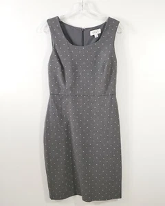 Ellie Size 4 Women's Gray Dress with Polka Dots - Picture 1 of 12