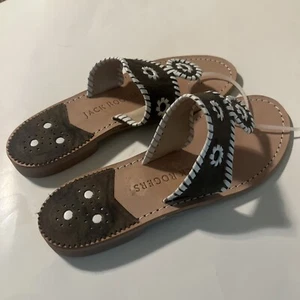 Jack Rogers flache Damen-Sandalen Camouflage olivgrün Größe 9 M - Bild 1 von 22