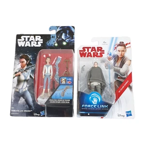 Star Wars Rey Island Journey & Princess Leia Organa Action Figures - New - Picture 1 of 8