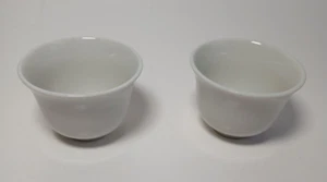 VTG MCM Japanese White Porcelain Sake Tea Drinking Cups Set 2 Stickers 59 Rubel - Picture 1 of 3