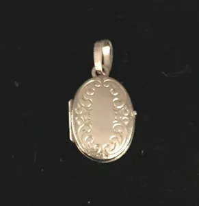 NEW Sterling Silver Oval Locket 925 Pendant Filigree Design Family Love Photo - Picture 1 of 4